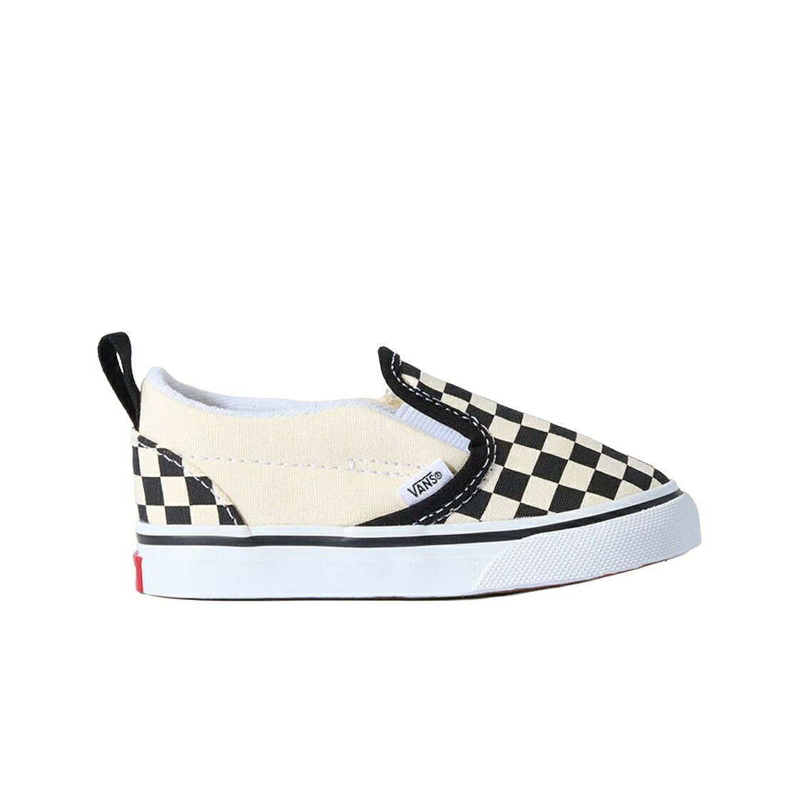 ヴァンズ バンズ スリッポン 黒いこと 黒いこと VANS (TD) SLIP-ON VELCRO CHECKERBOARD BLACK /