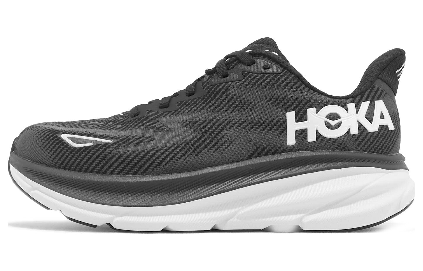 \u0027BLACK WHITE\u0027 スニーカー レディース HOKA (WOMEN) CLIFTON 9 WIDE 1132211-BWHT /