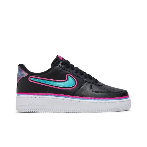 ナイキ 黒いこと 黒いこと 青み 青色 レーザ 空軍 スニーカー メンズ NIKE AIR FORCE 1 LOW SPORT NBA BLACK BLUE GALE LASER FUCHSIA AJ7748-002 /