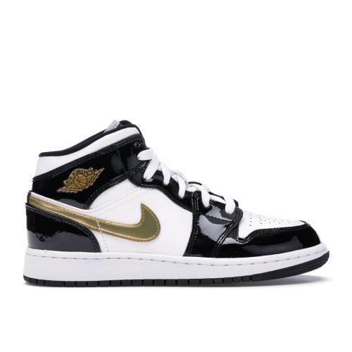 ナイキ ジョーダン ミッド \u0027BLACK GOLD\u0027 お坊っちゃん キッズ JORDAN (GRADE SCHOOL) AIR 1 MID SE BQ6931-007 / もの言う花 マタニティ スニーカー