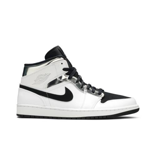 ナイキ ジョーダン ミッド \u0027WHITE SILVER\u0027 スニーカー メンズ JORDAN AIR 1 MID 554724-121 /