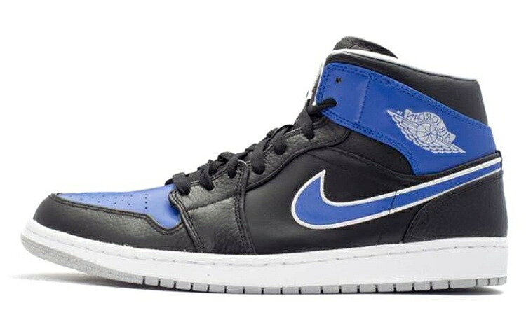 ナイキ ジョーダン ミッド \u0027力くらべロイヤル 青 青碧\u0027 スニーカー メンズ JORDAN AIR 1 MID \u0027GAME ROYAL\u0027 554724-007 /