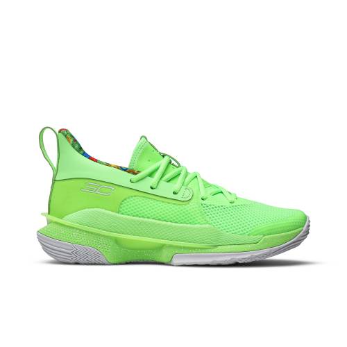 カリー 菩提樹 アンダーアーマー お坊っちゃん キッズ UNDER ARMOUR (GRADE SCHOOL) UNDER ARMOUR CURRY 7 SOUR PATCH KIDS LIME 3022113-302 / もの言う花 マタニティ スニーカー