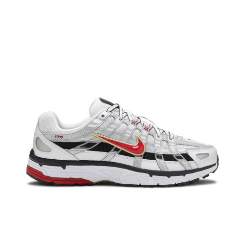 ナイキ しろがね色 しろがね色 \u0027METALLIC RED\u0027 スニーカー レディース NIKE (WOMEN) P-6000 CNPT SILVER BV1021-101 /