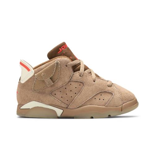 ナイキ ジョーダン トラヴィススコット \u0027BRITISH KHAKI\u0027 スニーカー もの言う花 JORDAN (TODDLER) TRAVIS SCOTT X AIR 6 RETRO DH0692-200 / メンズ