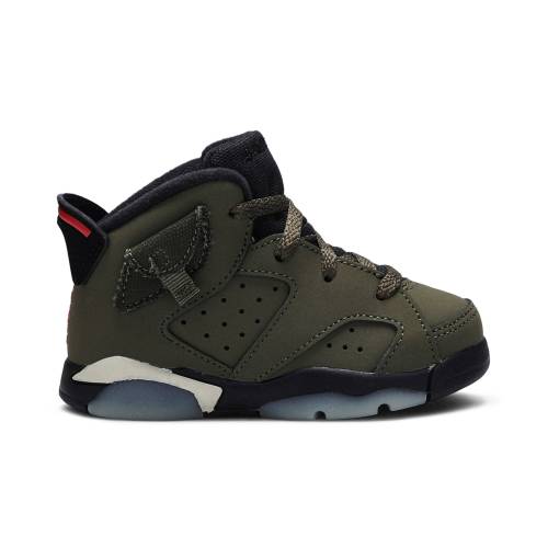 ナイキ ジョーダン トラヴィススコット \u0027OLIVE\u0027 スニーカー もの言う花 JORDAN (TODDLER) TRAVIS SCOTT X AIR 6 RETRO CQ3567-200 / メンズ