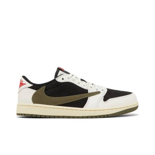 ナイキ ジョーダン トラヴィススコット \u0027OLIVE\u0027 スニーカー レディース JORDAN (WOMEN) TRAVIS SCOTT X AIR 1 LOW OG DZ4137-106 /