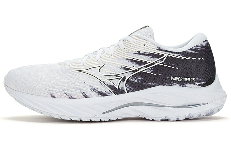 ミズノ 縮くれる ウェイブ \u0027WHITE BLACK\u0027 スニーカー メンズ MIZUNO WAVE RIDER 26 J1GC220801 /