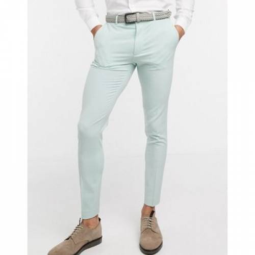 衝撃特価 ズボン パンツ トラウザーズ スーツパンツ グリーン 緑 スーツ スキニー メンズファッション Mint In Skinny Super Design Asos Green パンツ ズボン Dgb Gov Bf