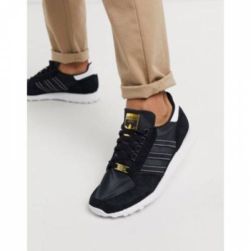 アディダス Adidas Originals アディダス オリジナルス フォレスト スニーカー スニーカー 真っ黒 ブラック Adidas Originals Forest Grove Trainers In Black メンズ スニーカー ファッションブランド インフォーマル ファッション スニーカー Manitobachiropractors Ca