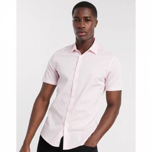 高い品質 スリム ピンク メンズファッション トップス Slim Pink Asos Design Stretch Fit Shirt With In 値引きする Timesofbahrain Com