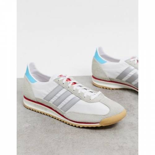 アディダス Adidas Originals アディダス オリジナルス スニーカー スニーカー 白いこと 白人 銀 Silver Adidas Originals Sl 72 Trainers In White And ファッション商標名 快適 ファッション スニーカー Maxtrummer Edu Co