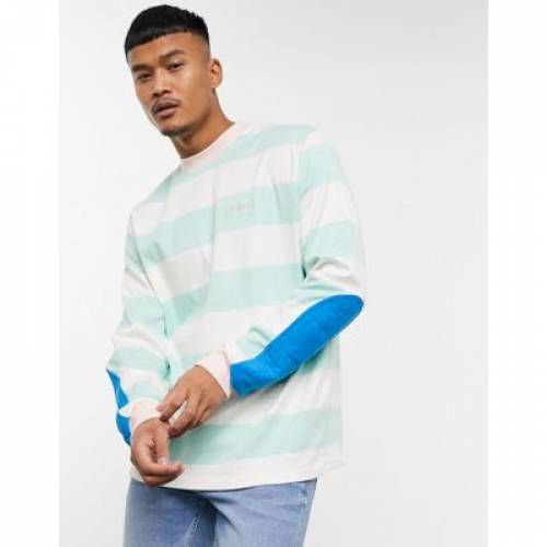 ヒュンメル Hummel スウェットシャツ トレーナー 緑 グリーン 縞模様 Green Stripe Hummel Hive Loose Fit Sweatshirt In メンズファッション トップス スウェット トレーナー ファッション商標名 カジュアル ファッション Manitobachiropractors Ca