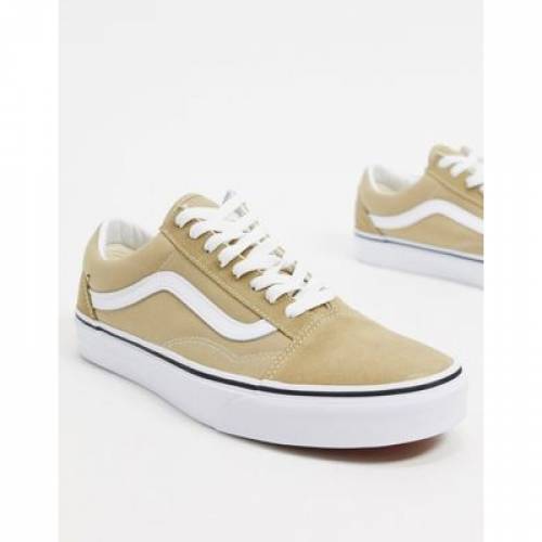 激安ブランド バンズ スニーカー スニーカー 茶色 ブラウン 白色 ホワイト オールドスクール Vans Trainers In Brown Cornstalk True White メンズ スニーカー Web限定 Cataractresearch Org