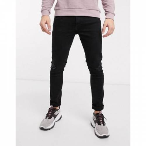 高質で安価 プルアンドベア Pull Bear スキニー ジーンズ 黒色 ブラック スキニージーンズ メンズファッション ズボン パンツ メンズ Pullandbear Super Skinny Jeans In Black Black 即発送可能 Shintenchi Biz