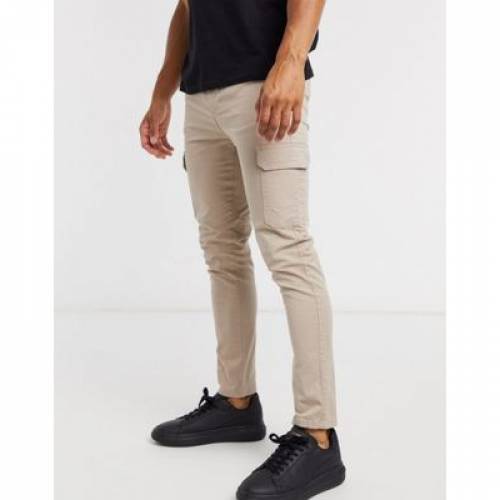 低価格 スキニー カーゴ Beige In Skinny Design Asos パンツ ズボン メンズファッション カーゴパンツ ベージュ Aoos2 Rashiastrologer Com