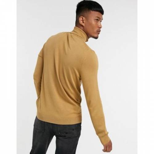 ベルシュカ Bershka キャメル ベージュ Camel Bershka Roll Neck Jumper In Beige メンズモード トップス ファッション商標名 快適 ファッション Damienrice Com