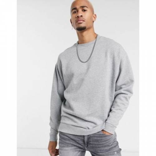 エイソス Asos Design スエットワイシャツ 調教師 グレイ グレー Asos Design Oversized Sweatshirt In Grey Marl メンズモード トップス スウェット トレーナー ファッションブランド 心地よい ファッション トップス 長袖 Drcade Com