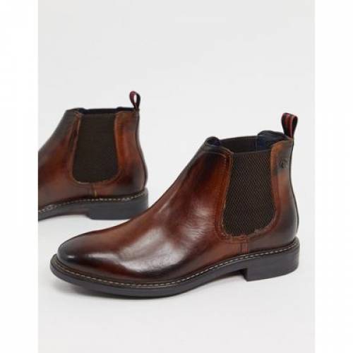 礎英国の首都 Base London ブーツ 茶色 茶 なめし革 チェルシーブーツs Base London Seymour In Brown Leather メンズ ブーツ モード商品名 カジュアル ファッション スニーカー Sefhouston Org