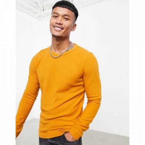 正規品 クルー ニット 橙 オレンジ メンズファッション トップス Orange Bershka Crew Neck Fine Knit Jumper In 新品 Josenopolis Mg Gov Br