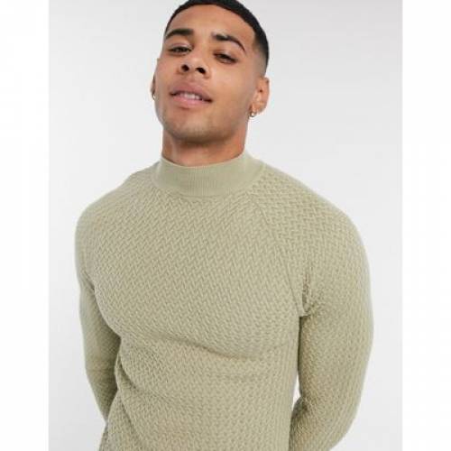 エイソス Asos Design 若緑 グリーン Green Asos Design Muscle Fit Basket Stitch Turtle Neck Jumper In Pastel メンズファッション トップス ファッションブランド 簡略 ファッション Damienrice Com