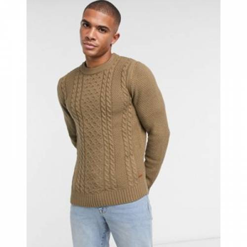 数量は多 その他 Jack Premium トップス メンズファッション ブラウン 茶色 ニット プレミアム Jones Brown In Jumper Knit Cable Sera M Com