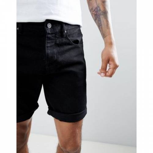 エイソス Asos Design ジーンズ ショーツ 半面ズボン下 細い 涅色 黒いこと ブーツ Slim Asos Design In Black メンズ流行り物 ズボン パンツ ファッション商品名 心地好い ファッション Shorts Damienrice Com
