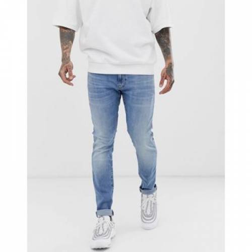 ジースター G Star スキニー デニム 青み 青 メンズ Gstar Skinny Fit Jeans In Light Aged Blue Ice Org Br