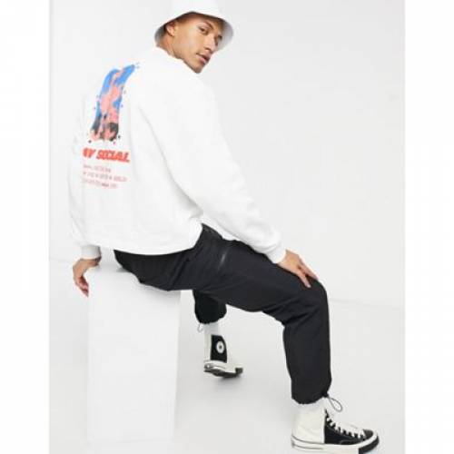 何でも揃う スウェット トレーナー Oversized Daysocial Asos スウェット トップス メンズファッション トレーナー スウェットシャツ Sweatshirt Print Placement Multi With Www Dgb Gov Bf