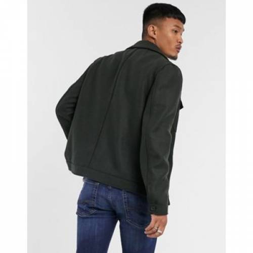 エイソス Asos Design カーキ Asos Design Wool Mix Harrington Shacket In Khaki メンズ流行り物 上衣 ジャケット ファッションブランド カジュアル ファッション ジャケット パーカー ベスト Damienrice Com