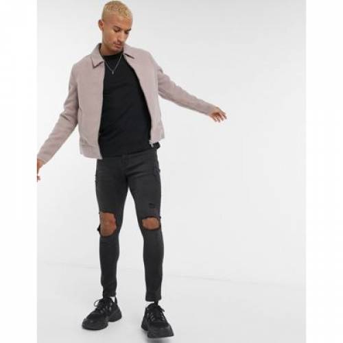 安心の定価販売 エイソス Asos Design ピンク メンズファッション コート ジャケット メンズ Faux Wool Shacket In Dusty Pink Pink 格安 Hillcrestcare Org