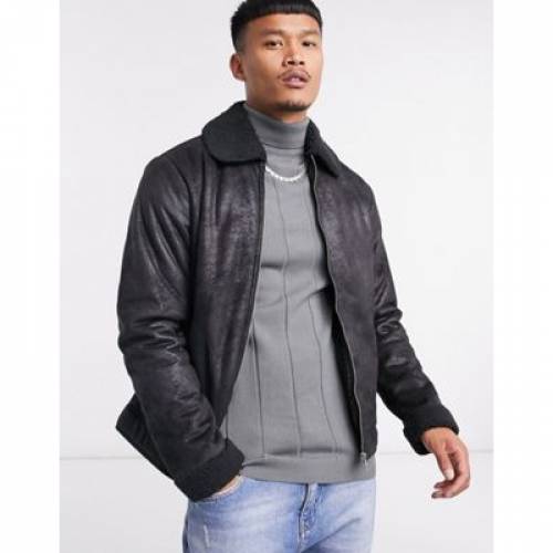 ジャックアンドジョーンズ Jack Jones オリジナルス ジャンパー 涅色 黒奴 Jack Jones Originals Aviator Jacket In Black メンズファッション オーバコート ジャケット ファッション商品名 快適 ファッション ジャケット パーカー 限りない Ethicals Eu