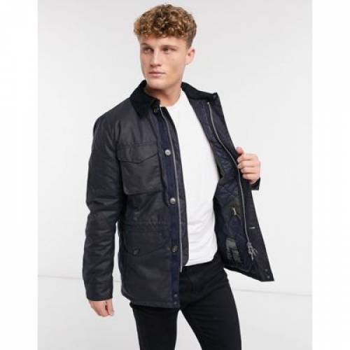 バブアー Barbour ジャンパー 紺色 水師 Barbour Teddon Wax Jacket In Navy メンズファッション オーバコート ジャケット ファッションブランド 快適 ファッション ジャケット パーカー 冠たる Damienrice Com