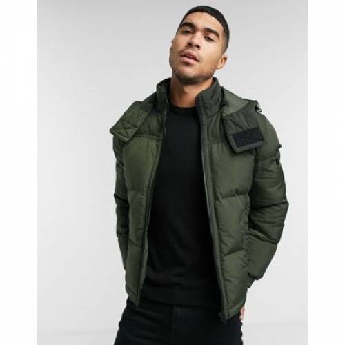 メンズファッション コート ジャケット 最高級 Boss Padded フード付ジャケット カーキ ジャケット フード付 パッド Boss ボス Olooh1d ジャケット コート メンズファッション Khaki In Shoxruxtj Com