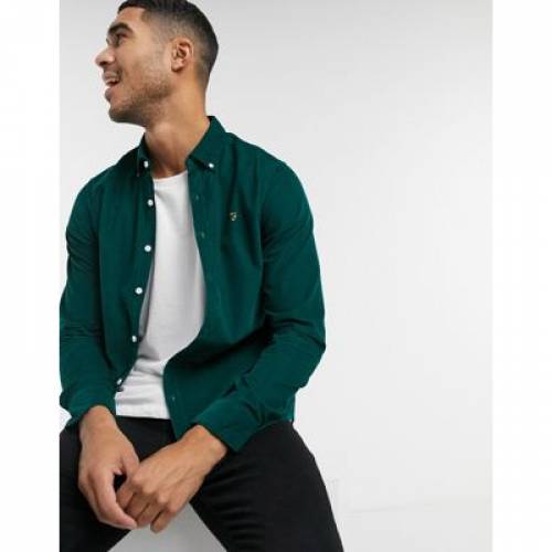 人気ブランドを その他 メンズファッション グリーン 緑 ロゴ ジャンボ トップス In Shirt Logo Cord Jumbo Wyman Farah Green Fah Co Bw