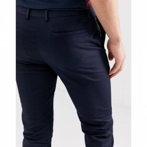 リバーアイランド River Island スキニー 紺色 ネイビー メンズ River Island Skinny Chinos In Navy Brocamarketing Com