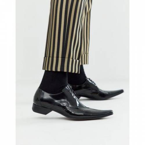 ジェフリーウエスト Jeffery West 黒色 ブラック レザー Jeffery West Pino Etched Shoe In Black Leather メンズ Runawayapricot Com