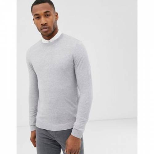 激安の エイソス Asos Design 灰色 グレー メンズファッション トップス ニット セーター メンズ Cotton Jumper In Light Grey Misfit Grey 値引きする Hillcrestcare Org