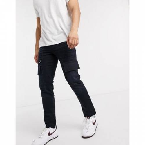 最安値挑戦 ズボン パンツ ジーンズ スリム 青色 Rings D And Pockets Cargo With Blue Dark In Design Asos Slim パンツ ズボン メンズファッション デニムジーンズ リング カーゴ ブルー Tmaust Com