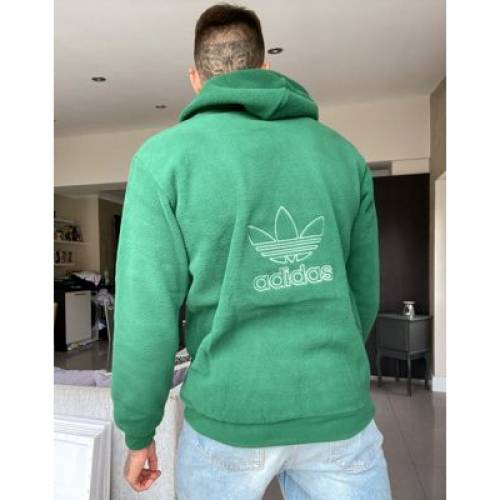 格安 アディダス オリジナルス ポーラー フリース フーディー パーカー 緑 グリーン Green Adidas Originals Polar Fleece Hoodie In メンズファッション トップス パーカー 格安人気 Www Habs Edu Kw