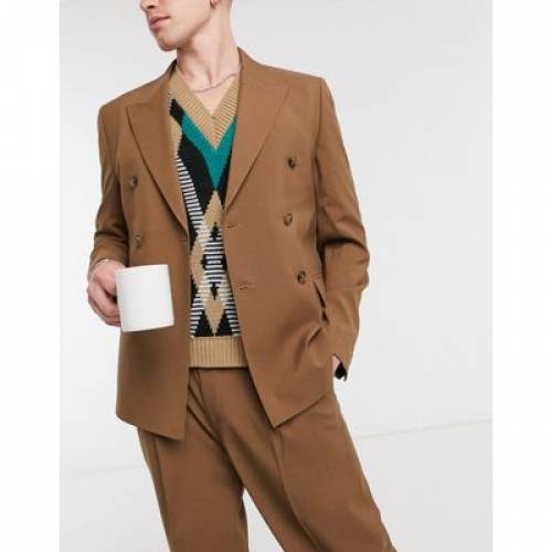 初回限定 コート ジャケット スーツ Brown In Boxy Design Asos コート メンズファッション スーツジャケット ブラウン 茶色 ジャケット Dgb Gov Bf