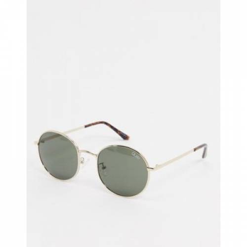 キーオーストラリア Quay Australia サングラス ゴールド 緑 グリーン メンズ Green Quay Australia Modstar Round Sunglasses In Gold With Lens Ice Org Br