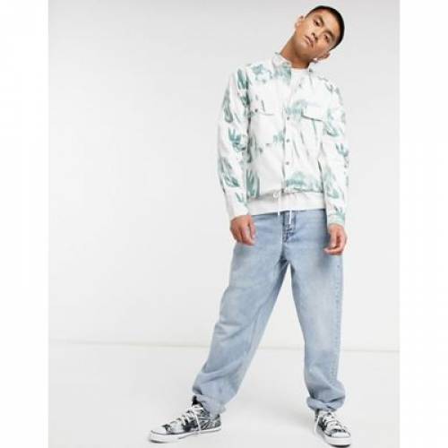 有名人芸能人 メンズファッション トップス Asos Design Twill Overshirt In Abstract Print With Drawstring Aoos2 Kalnica Eu