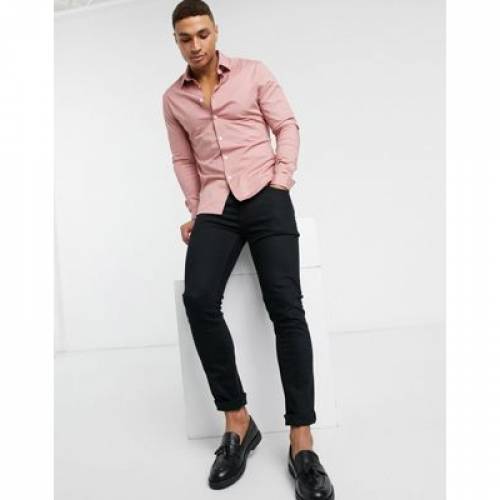 超美品 スキニー ピンク メンズファッション トップス Pink Asos Design Stretch Skinny Fit Shirt In Dusky 最安値に挑戦 Josenopolis Mg Gov Br
