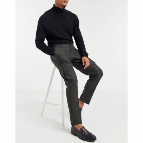 エイソス Asos Design スキニー カーゴ 茶色 ブラウン Asos Design Skinny Cargo Smart Trouser In Check Brown メンズファッション ズボン パンツ Runawayapricot Com
