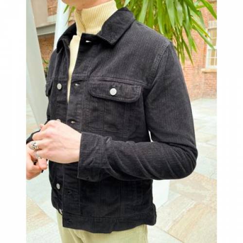 エイソス Asos Design ウェスタン ジャンパー 墨ぞめ ブラック Asos Design Cord Western Jacket In Black メンズ流行り物 オーバーコート ジャケット ファッション銘柄 インフォーマル ファッション ジャケット パーカー 最高 Damienrice Com