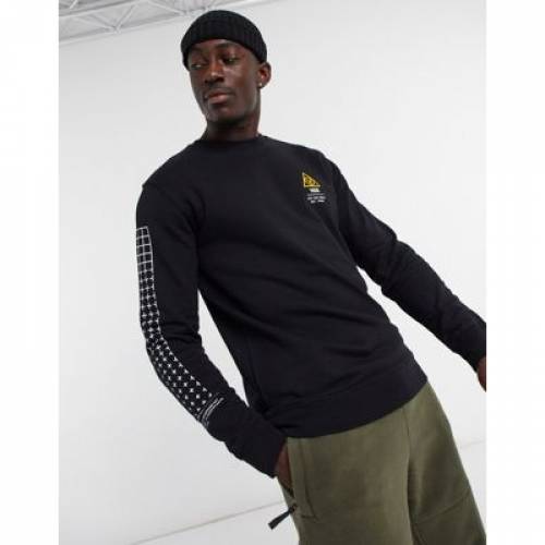 期間限定特別価格 メンズ ブラック トップス トレーナー スウェット Vans バンズ スウェット トレーナー