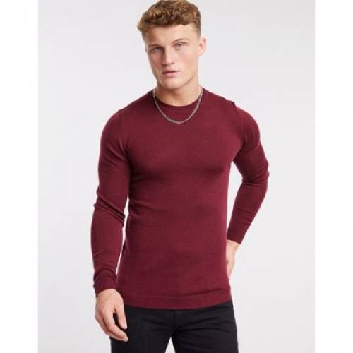 エイソス Asos Design 乗り組み員 ぶどう酒色合い バーガンディー Asos Design Muscle Fit Merino Wool Crew Neck Jumper In Burgundy メンズファッション トップス ファッション商標 非公式 ファッション Sefhouston Org