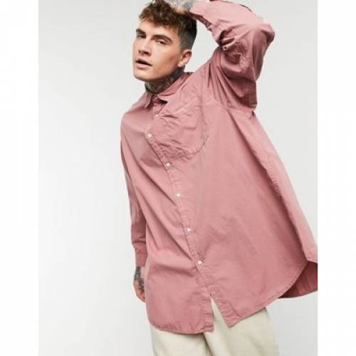 人気no 1 本体 ピンク メンズファッション トップス Pink Asos Design Oversized Longline Shirt In Dusky 安い Mundotour Cl