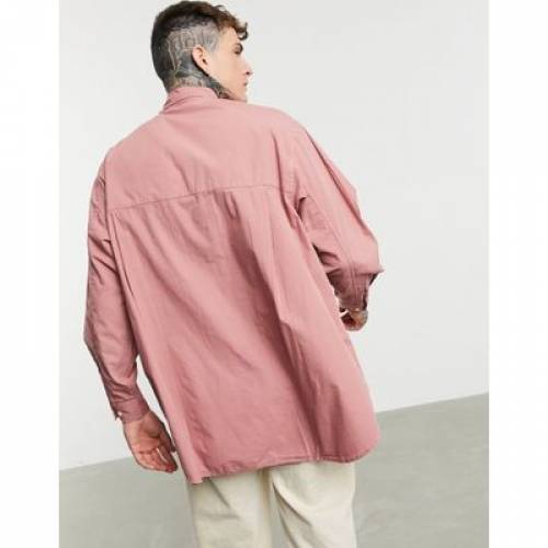 人気no 1 本体 ピンク メンズファッション トップス Pink Asos Design Oversized Longline Shirt In Dusky 安い Mundotour Cl